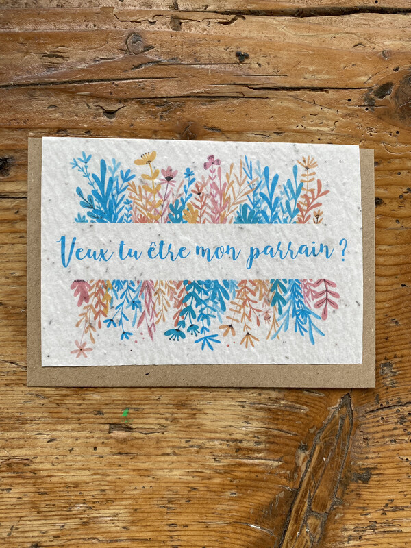 Carte à planter "Parrain"