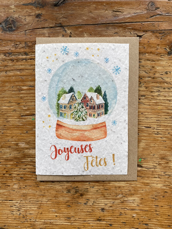 Carte à planter "Joyeuses fêtes"