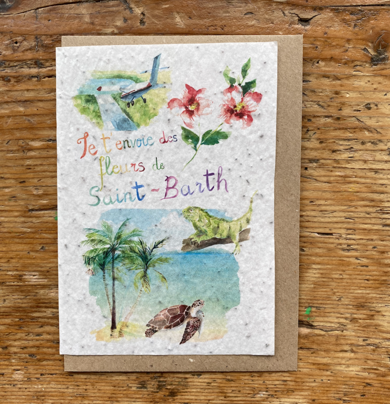 Carte à planter "Saint Barth"