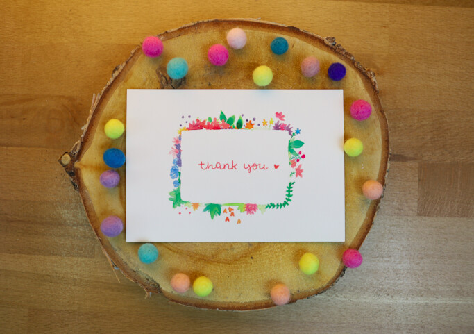 Carte "Thank you"