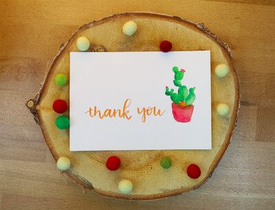 Carte "Thank you cactus"