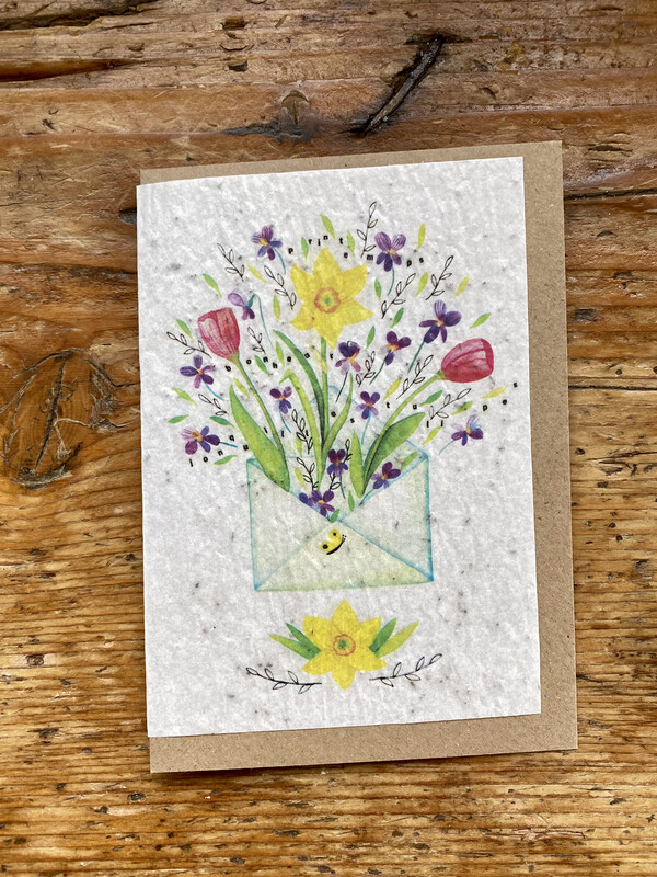Carte à planter "Enveloppe printemps"