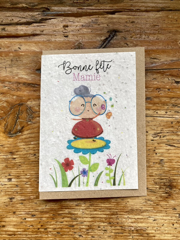 Carte à planter "Bonne fête mamie"