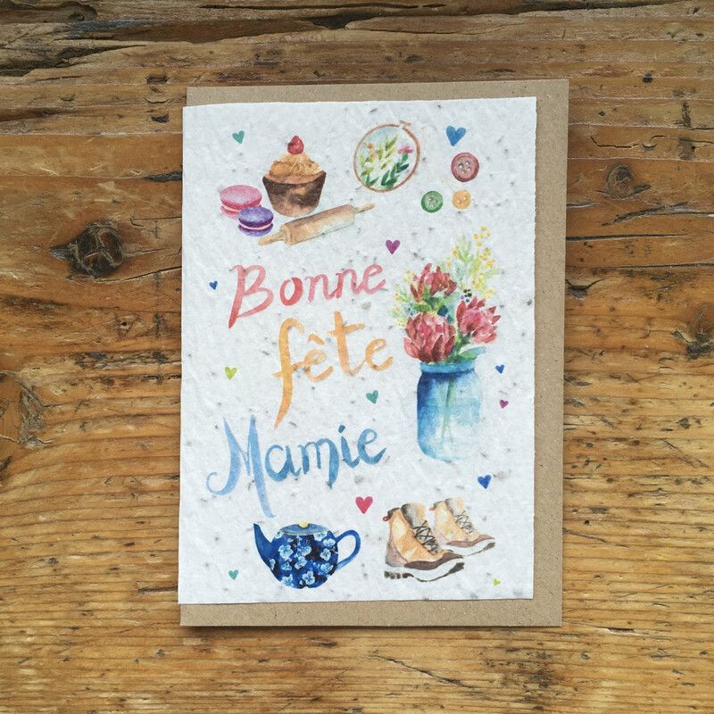 Carte à planter "Bonne fête mamie"