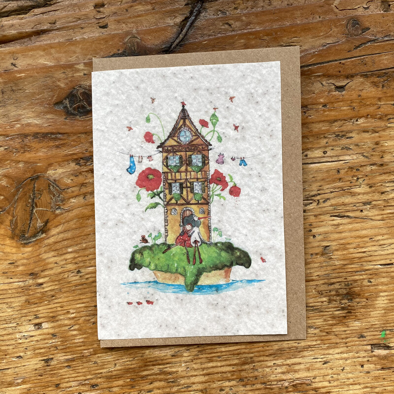 Carte à planter "Maison à colombage"