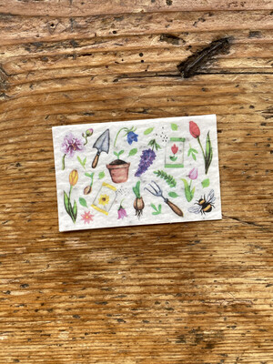 Mini carte à planter double "jardins " fleurs des champs"