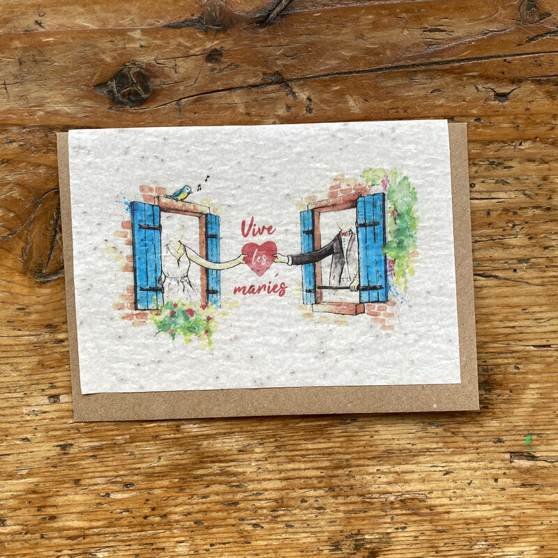 Carte à planter "Vive les mariés"- mariage