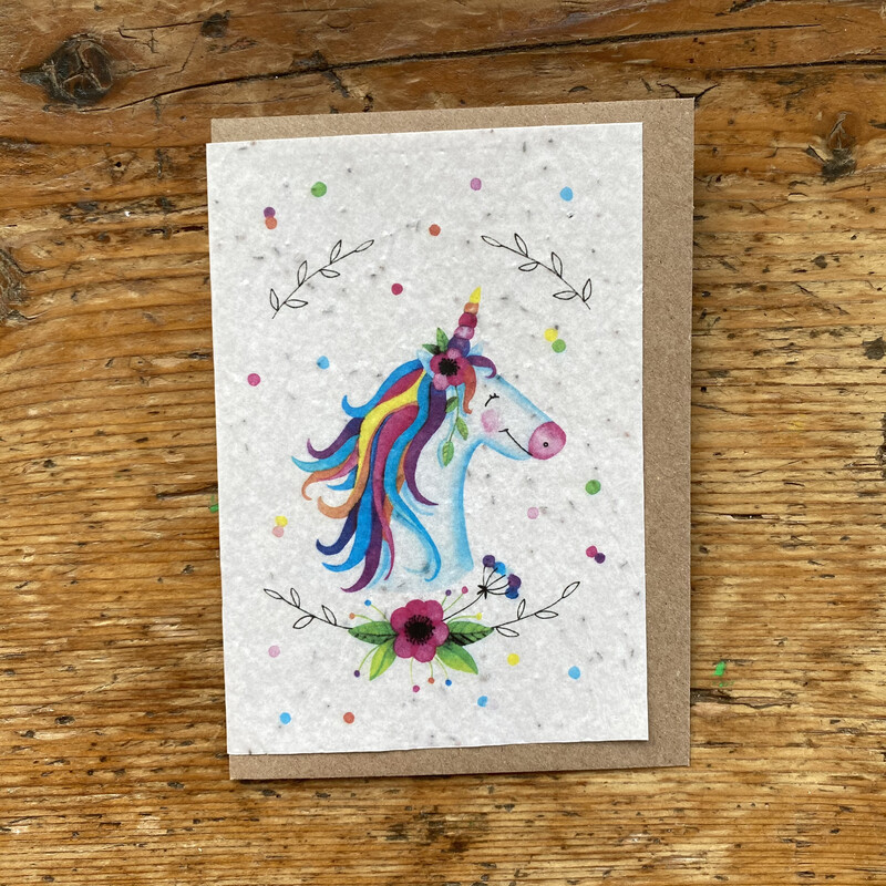 Carte à planter "Licorne"