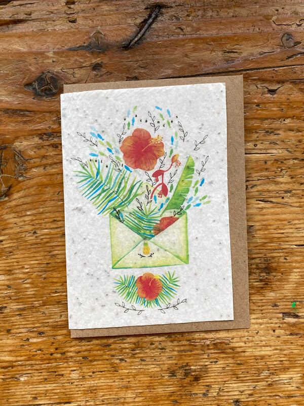 Carte à planter "Enveloppe été"