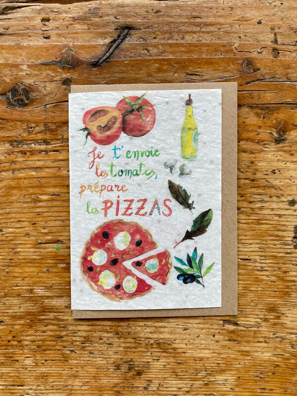 Carte à planter " Pizza ? "