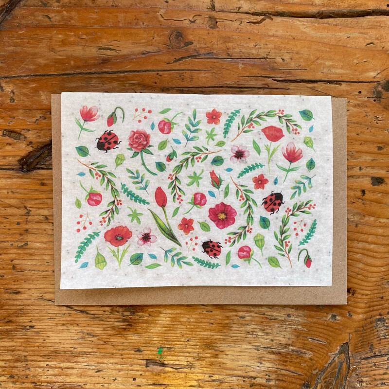 Carte à planter "Coccinelles ?" (notice en anglais)