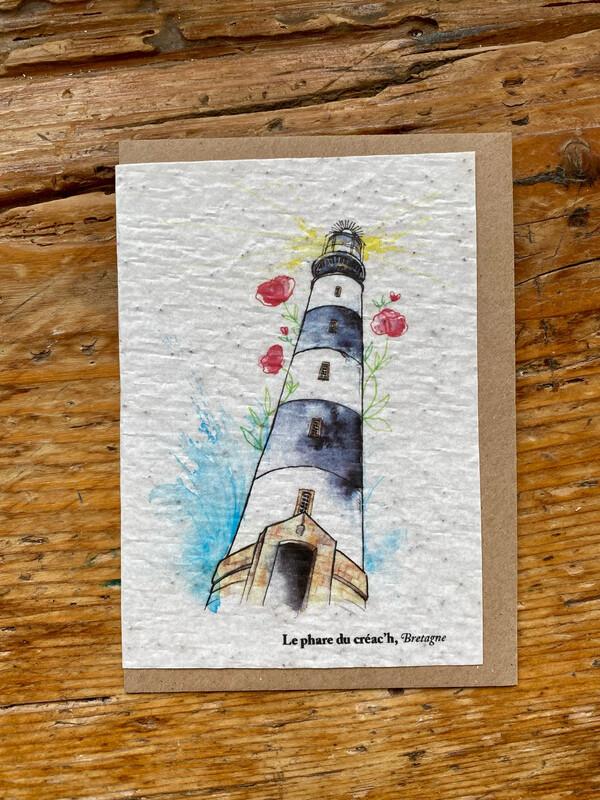 Carte à planter "Phare breton "