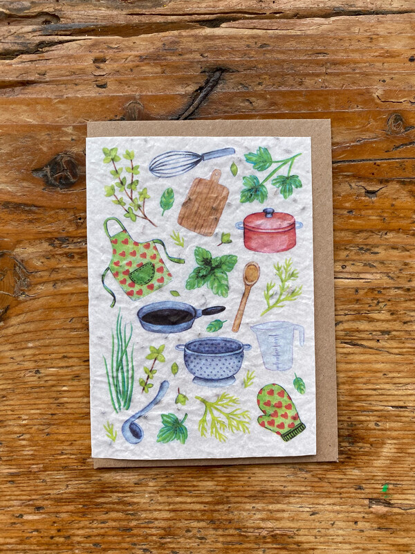 Carte à planter "En cuisine"