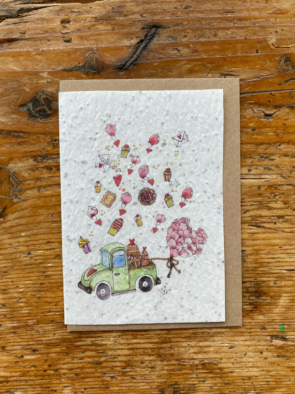 Carte à planter "voiture "