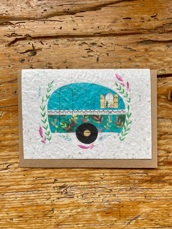 Carte à planter "caravane"