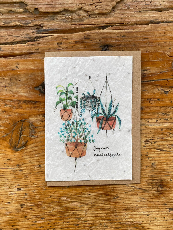 Carte à planter "anniversaire plantes aromatiques "