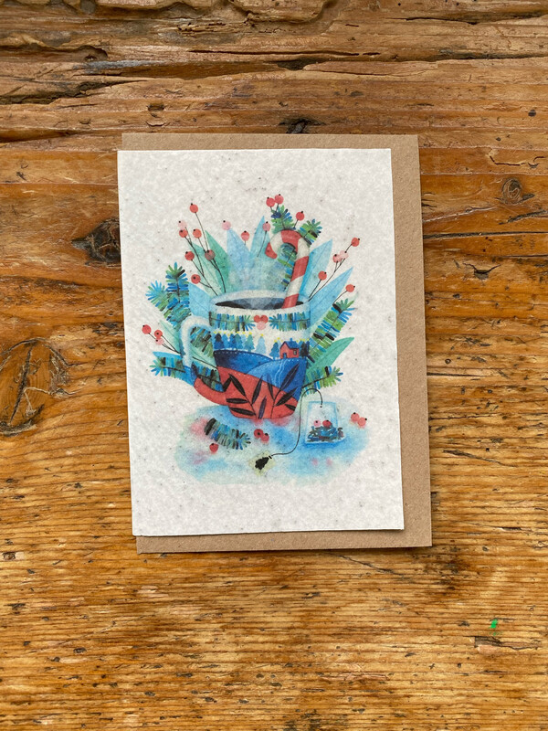 Carte à planter "Thé hivernal à la menthe"
