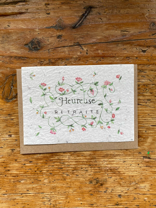 Carte à planter " Heureuse Retraite "