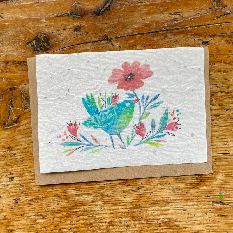 Carte à planter " Oiseau "