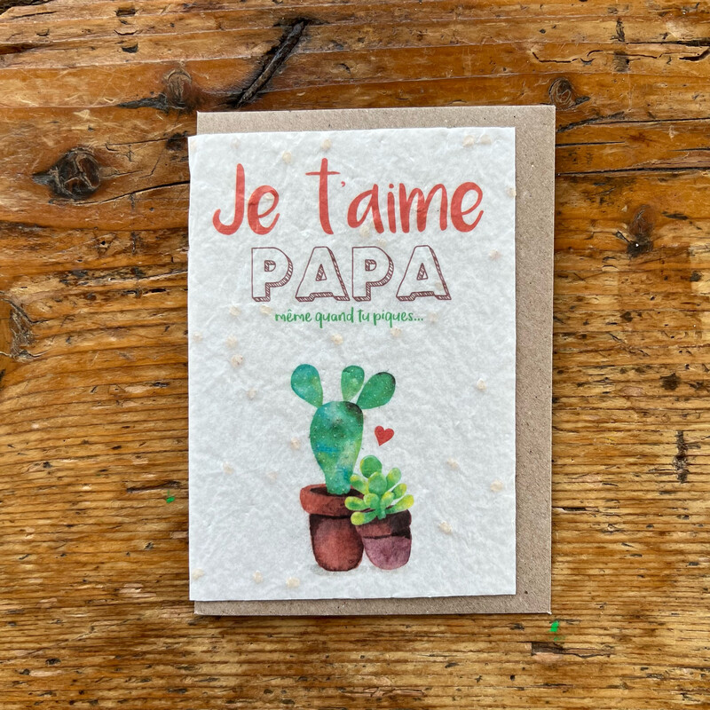 Carte à planter " Je t’aime papa"