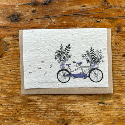 Carte à planter " vélo fleuri " 🚲 