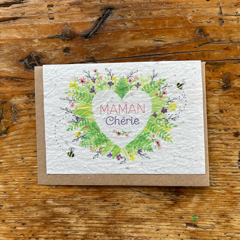 Carte à planter " Maman chérie "