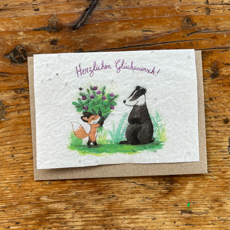 Carte à planter " Herlizen Glückwunsch" (notice en allemand)