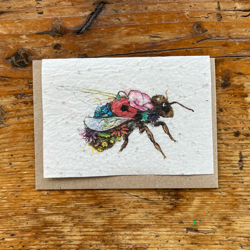 Carte à planter " Abeille ? " (notice en allemand)