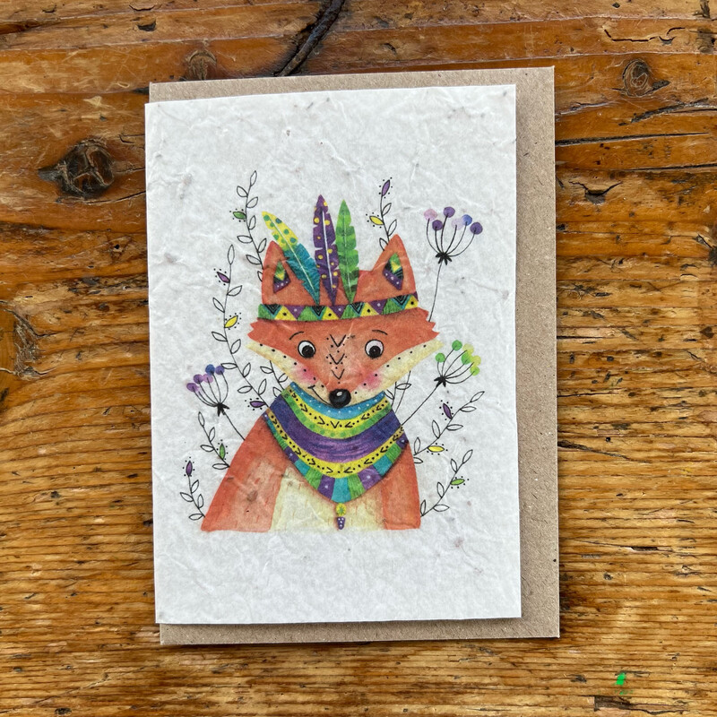 Carte à planter " Renard ?" (notice en allemand)