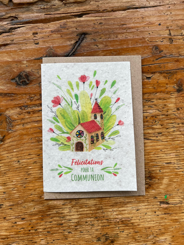 Carte à planter "  Communion "