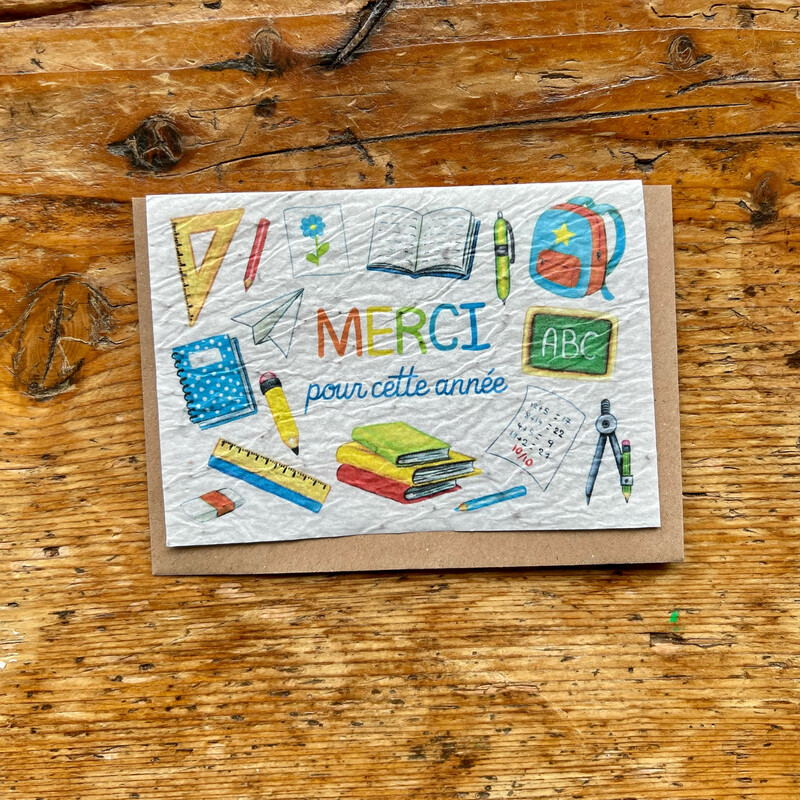 Carte à planter "Merci pour cette année "
