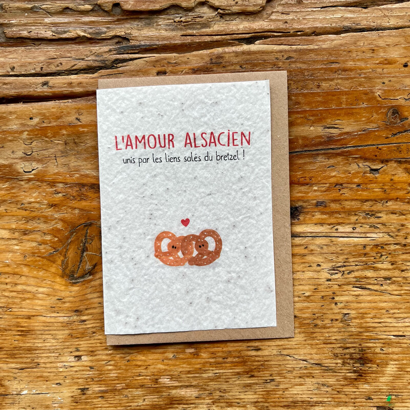 Carte à planter " L’amour alsacien ?  ❤️ "