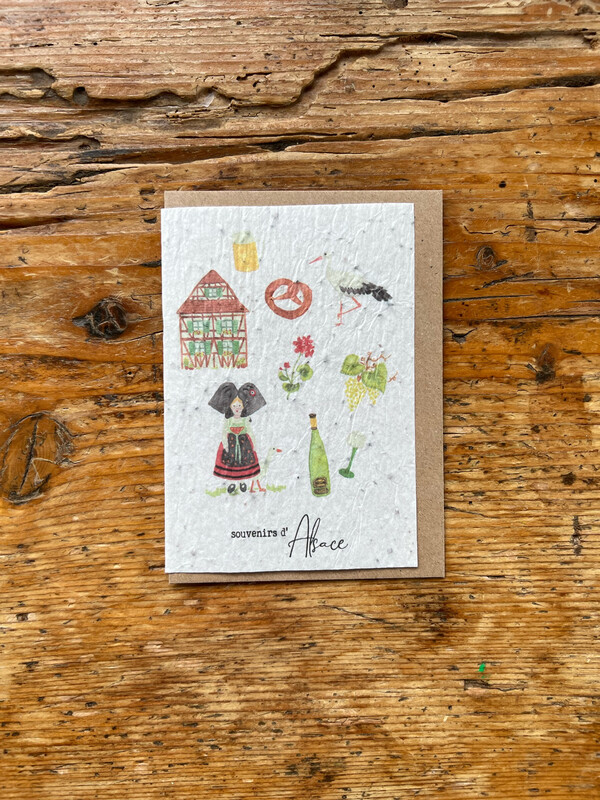Carte à planter " Souvenirs d’Alsace"