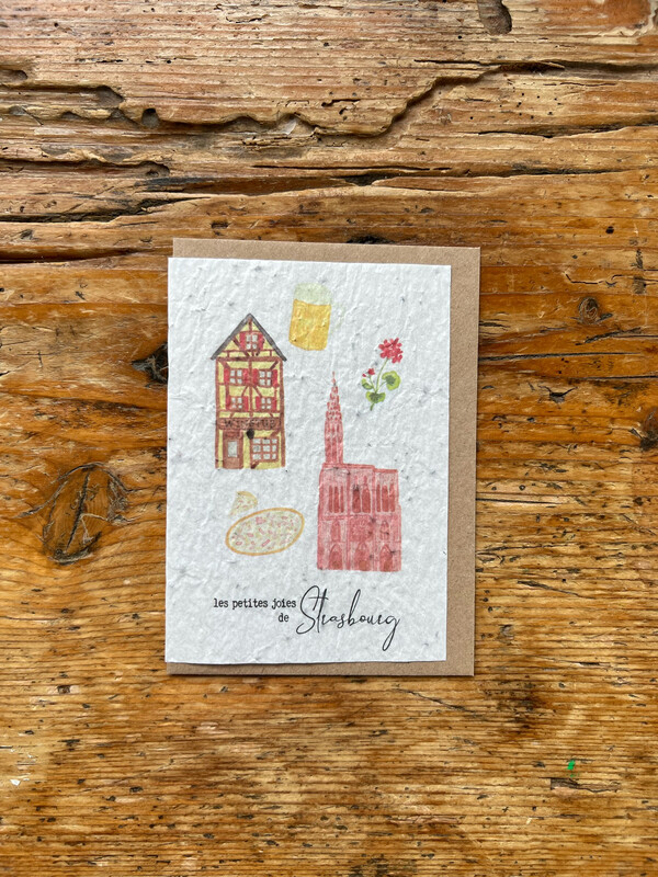 Carte à planter " Les petites joies de Strasbourg"