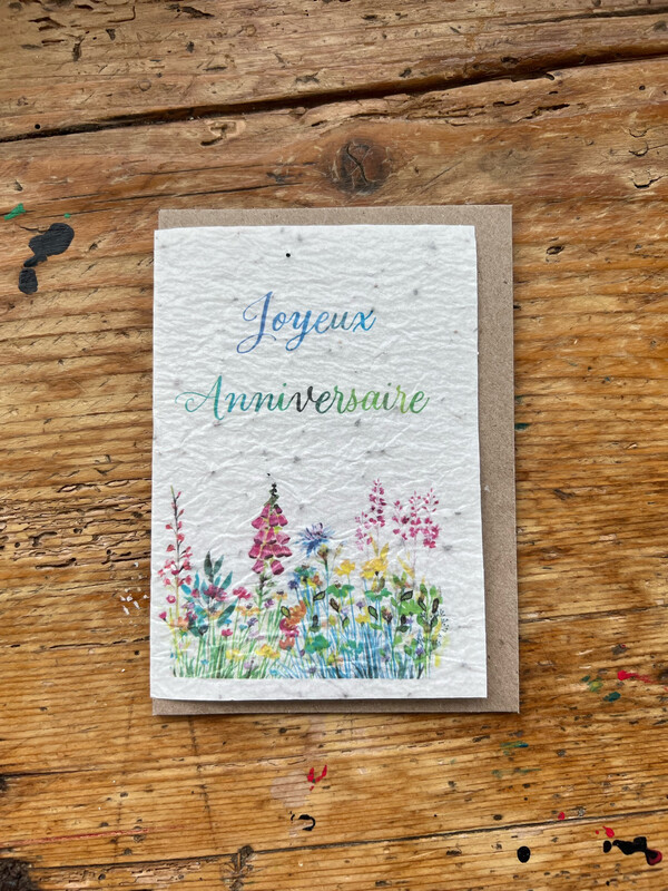 Carte à planter "joyeux anniversaire"