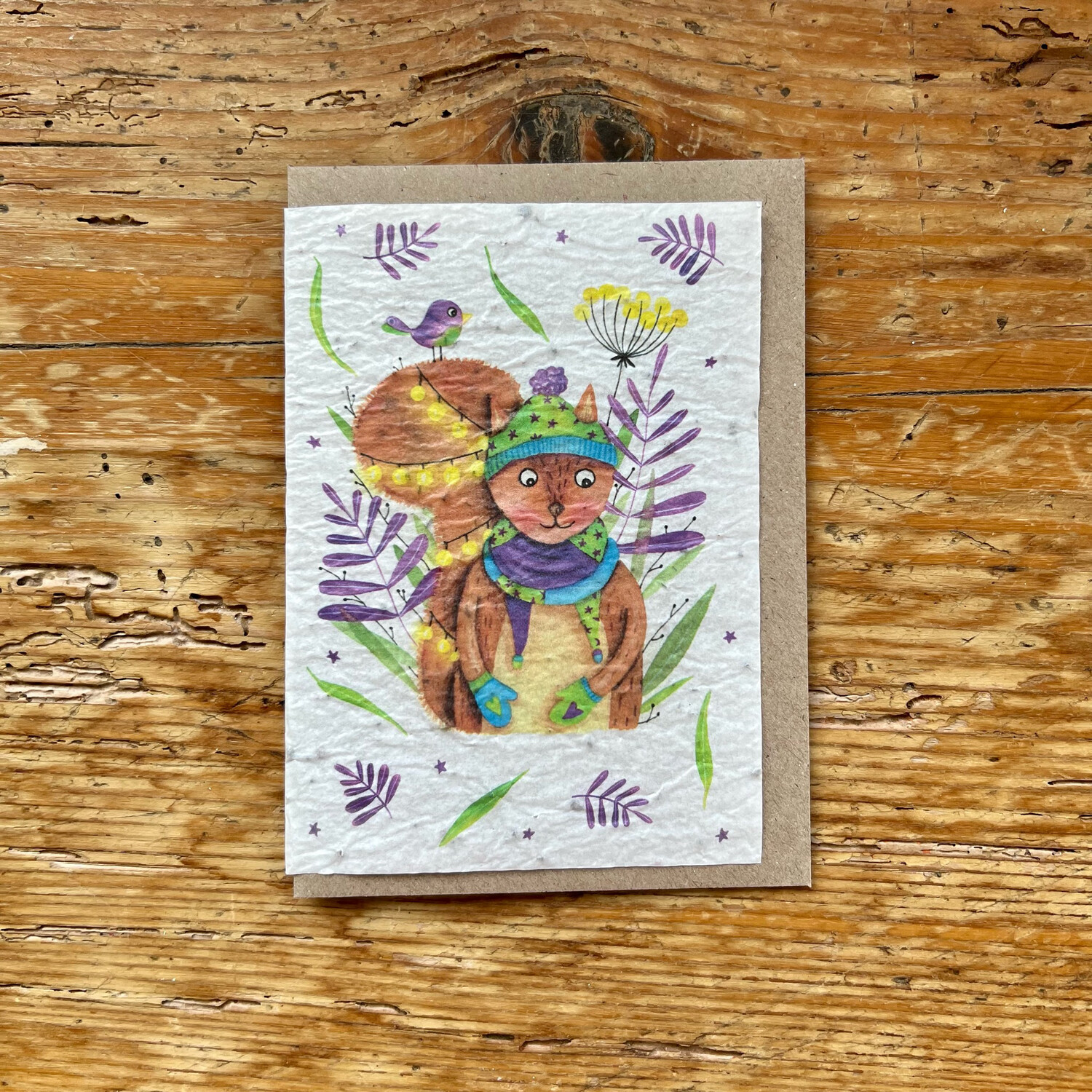 Carte à planter " Écureuil "