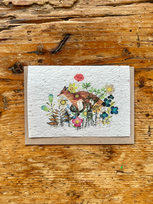 Carte à planter " Renard "