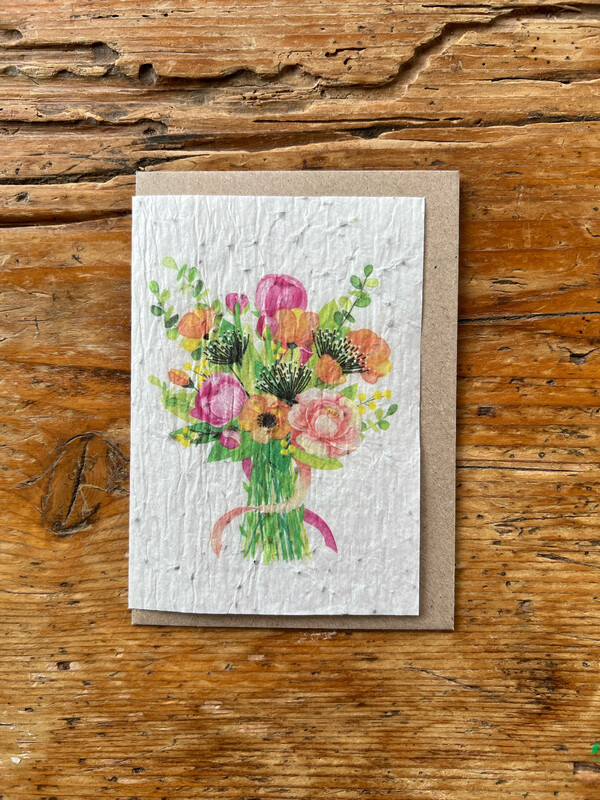 Carte à planter " bouquet "
