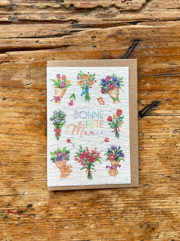 Carte à planter "Bonne fête mamie"