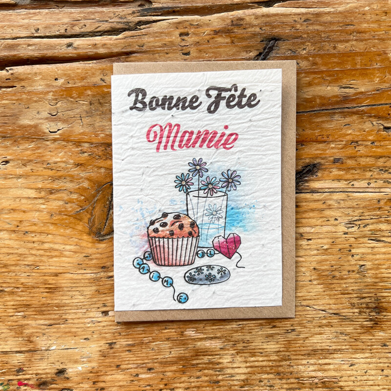 Carte à planter "Bonne fête mamie"