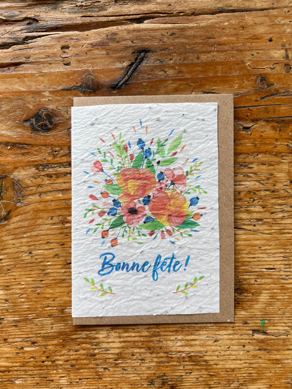 Carte à planter " Bonne fête "