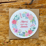 Carte à planter ronde " Merci pour cette année "