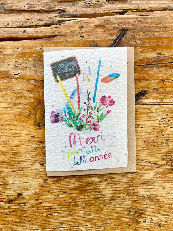 Carte à planter "Merci pour cette belle année"