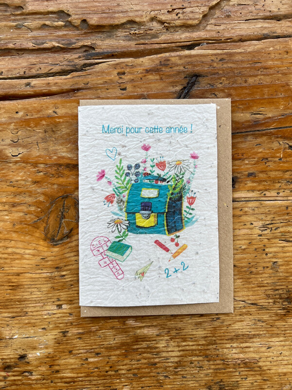 Carte à planter "Merci pour cette année"