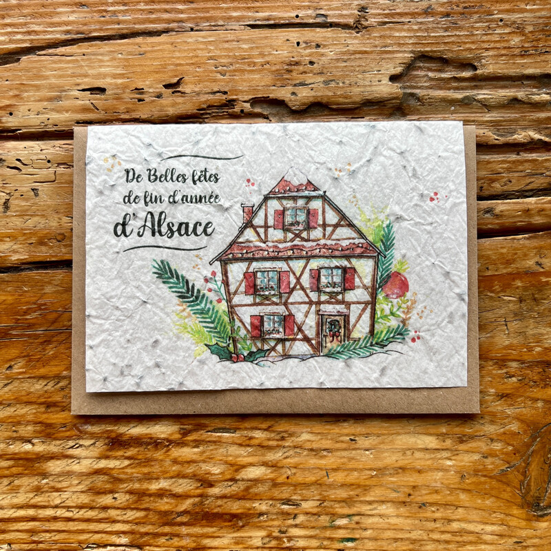 Carte à planter " De belles fêtes de fin d’année d’Alsace "