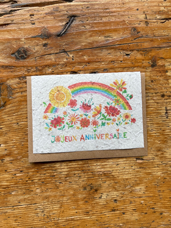 Carte à planter " Joyeux Anniversaire "