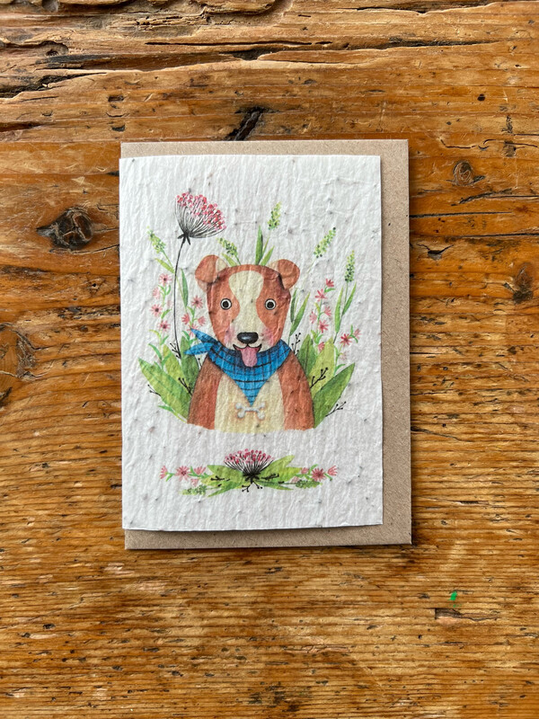 Carte à planter "Chien"
