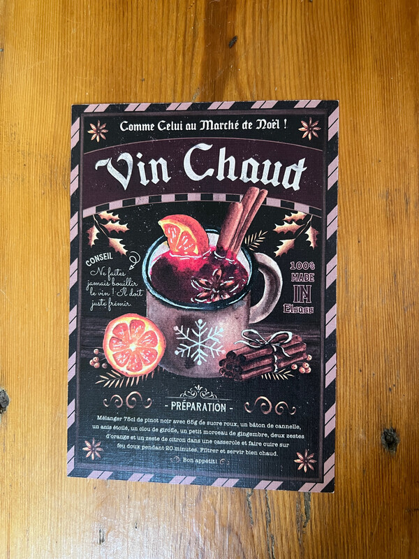 Carte « Vin chaud » A5