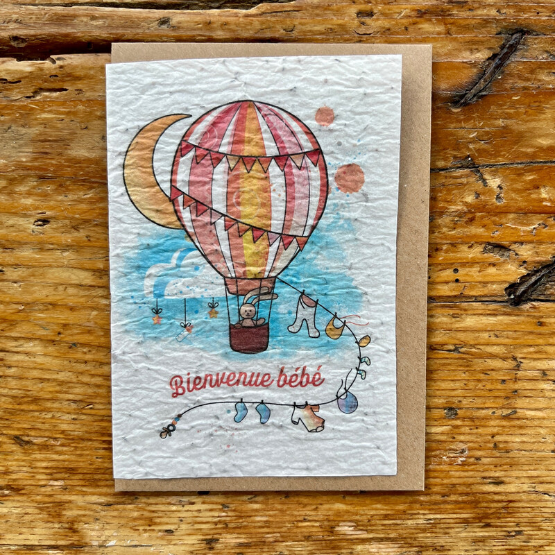 Carte à planter " Bienvenue bébé " - naissance