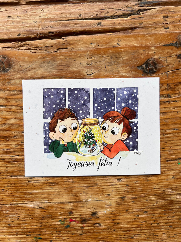 Carte traditionnelle A6 « joyeuses fêtes »